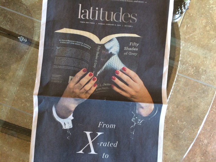 The cover of yesterday's Latitudes section in the Tampa Bay Times.